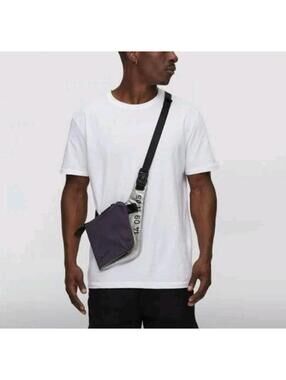 Nike Sportswear Black/Metallic Silver Sling Crossbody or Hip Bag